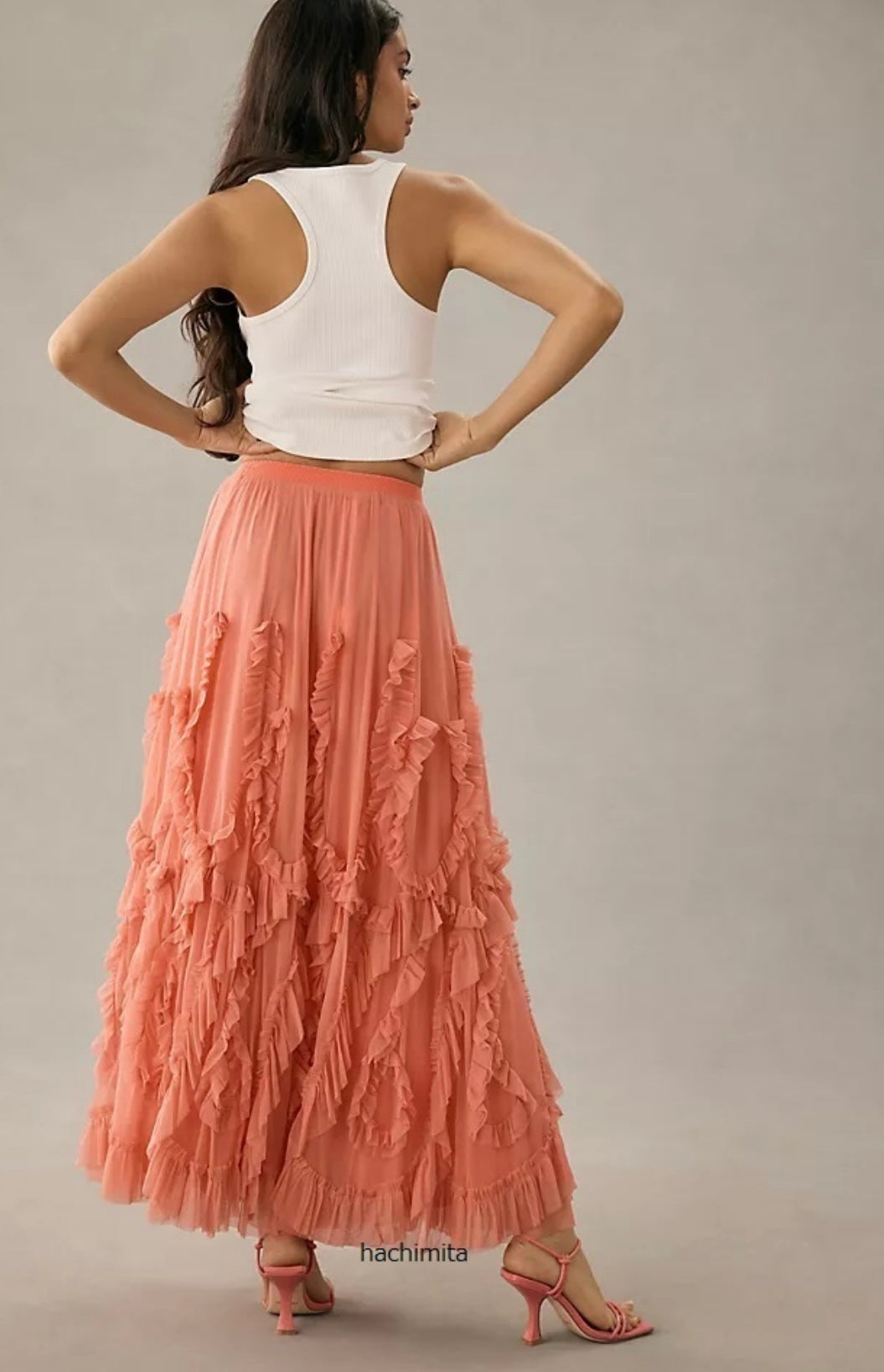 Ruffled Elegant Tulle Skirt