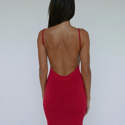 Strappy Backless Stylish Bodycon Maxi Dress