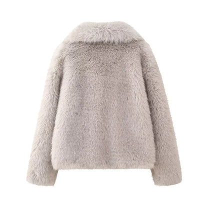 Fur Turndown Stylish Collar Coat