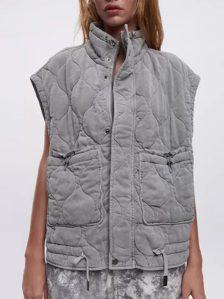 Padded Pocket Stylish Waistcoat Gilet