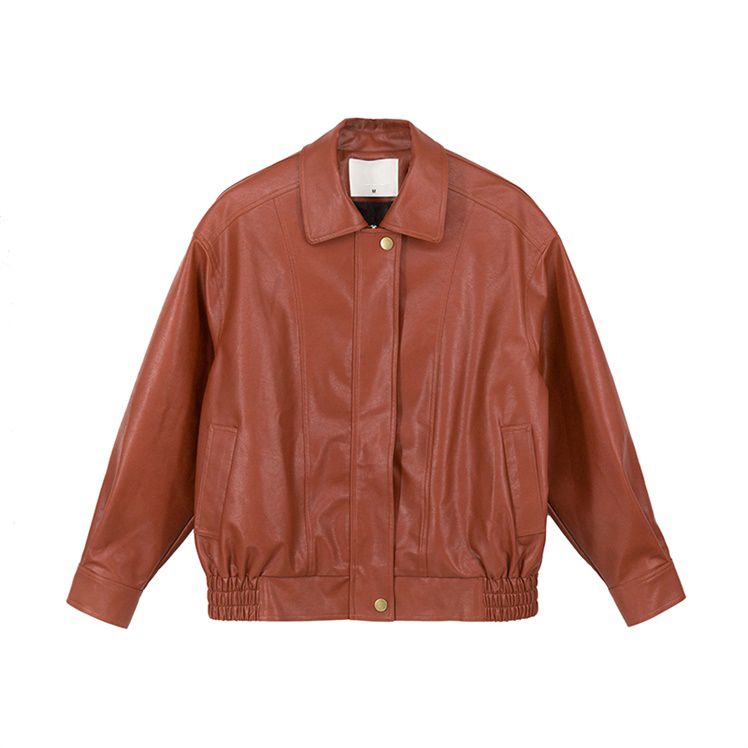 Red Faux Leather Jacket - Free From Label