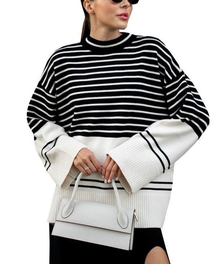 Stripe Lose Sweater Free From Label