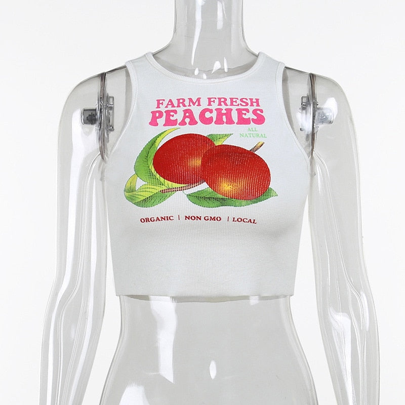 Peaches Graphic Tank Top Free From Label