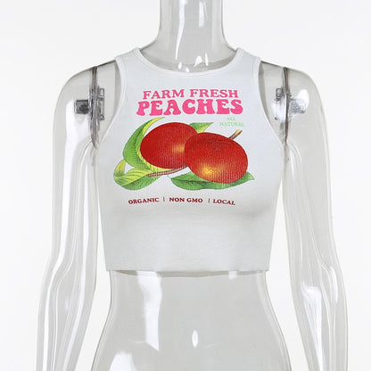 Peaches Graphic Tank Top Free From Label