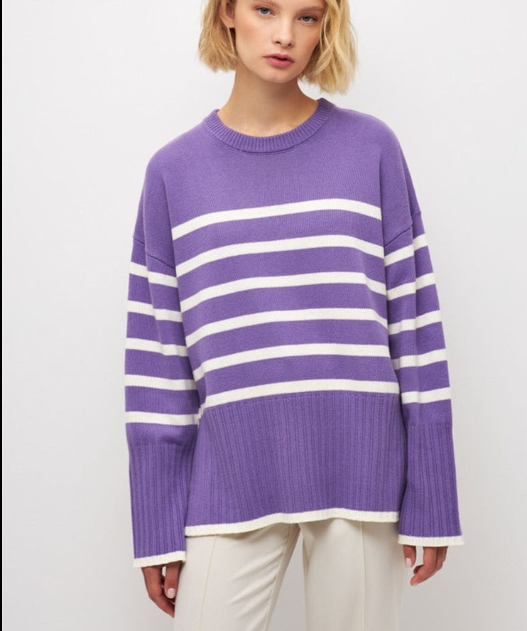 Stripe Lose Sweater Free From Label