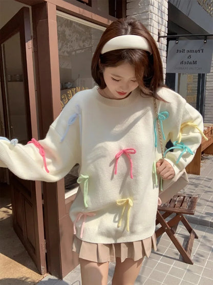 Pastel Elegant Bow Sweater