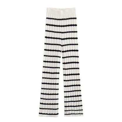 Stripe Knitted Vest Top And Pants Set - Free From Label