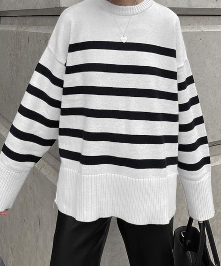 Stripe Lose Sweater Free From Label