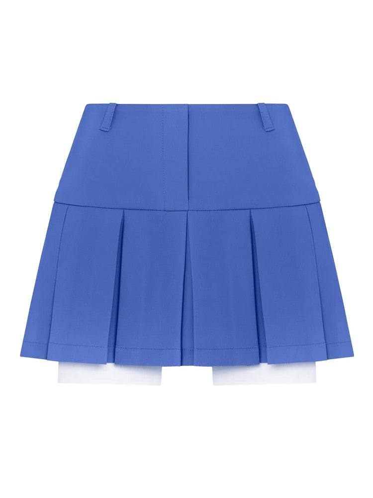 Cropped Blazer And Pleated Mini Skirt Set Free From Label