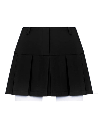 Cropped Blazer And Pleated Mini Skirt Set Free From Label