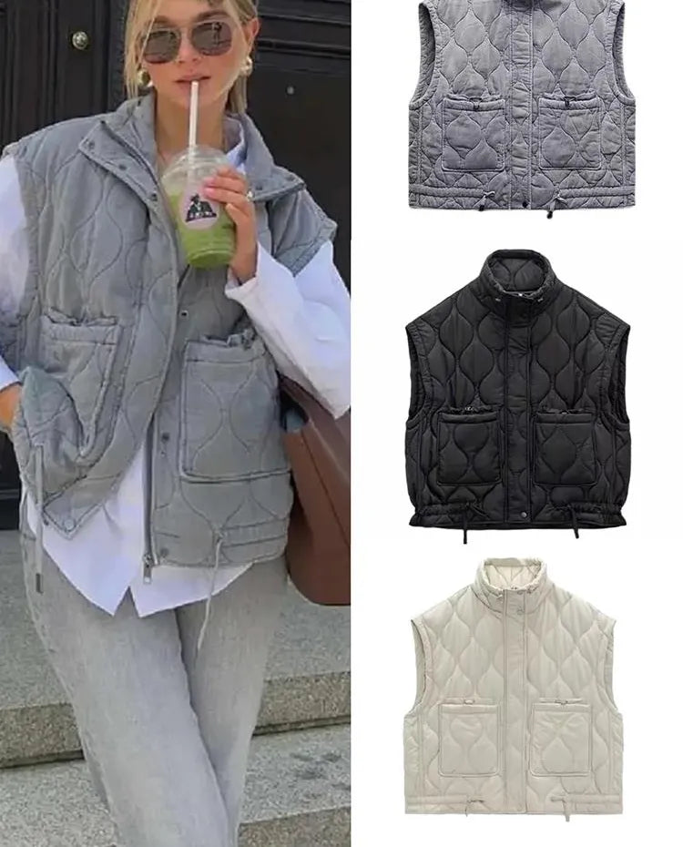 Padded Pocket Stylish Waistcoat Gilet