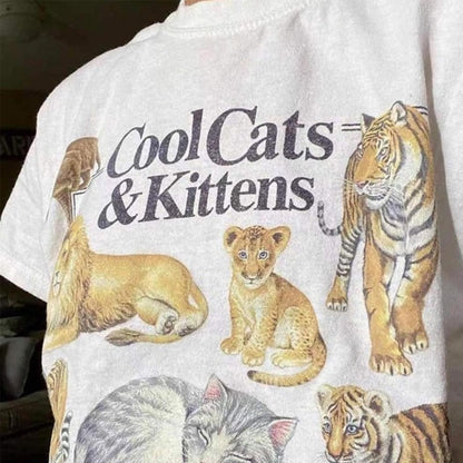 Cool Cats And Charming Kittens Graphic T-Shirt