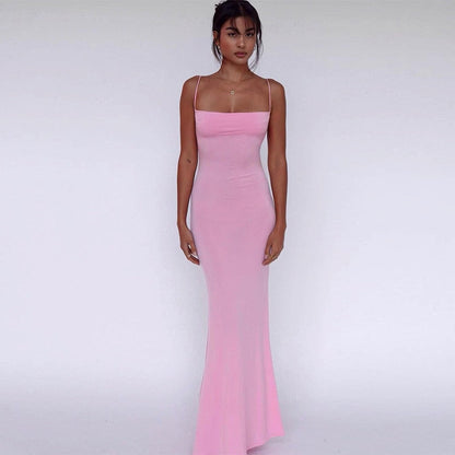 Strappy Backless Stylish Bodycon Maxi Dress