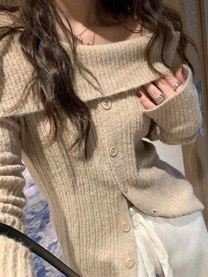 Knit Vertical Stripe Slim Sweater