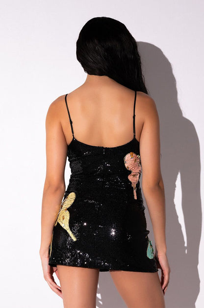 Mariposa Sequin Stylish Mini Dress