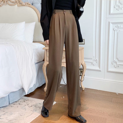 Spring Long Pants For Women High Waist Capris Summer Fashion Elegant Casual Office Lady Straight Trouser