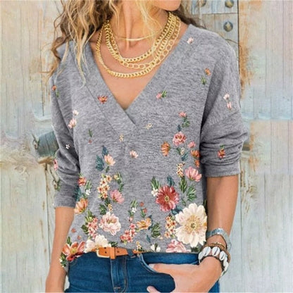 Women Clothing Autumn Spring Women Basic T Shirt New Fashion Long Sleeve V-Neck T Shirt Casual Slim Tops