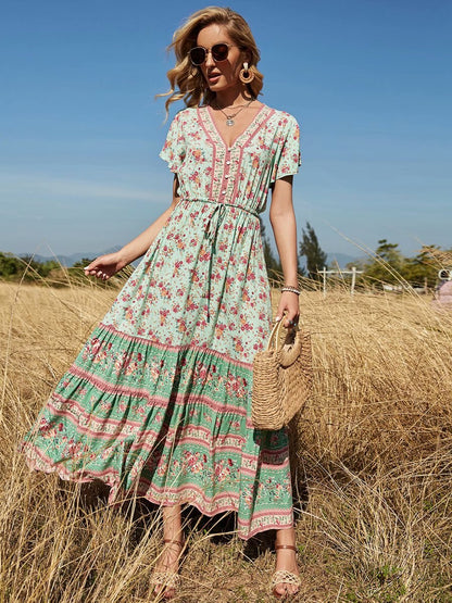 BerriesJam - Countryside Bohemian Casual Maxi Dress