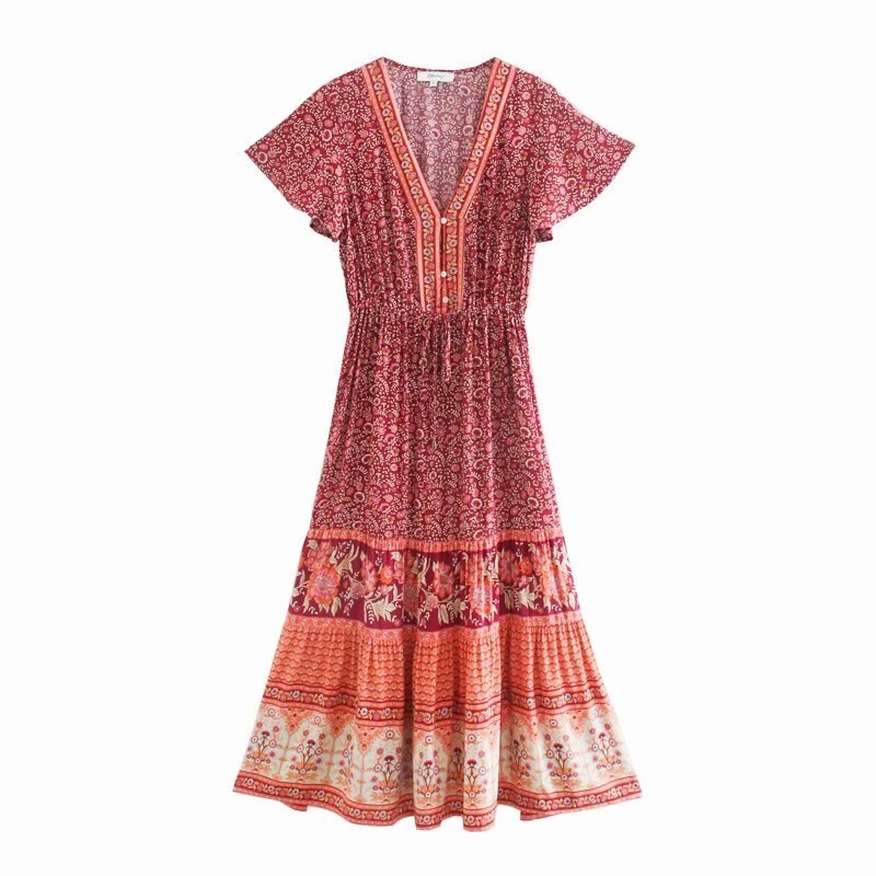 BerriesJam - Countryside Bohemian Casual Maxi Dress