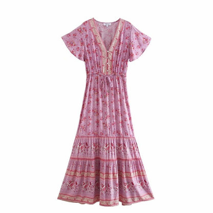 BerriesJam - Countryside Bohemian Casual Maxi Dress