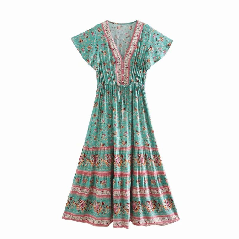 BerriesJam - Countryside Bohemian Casual Maxi Dress