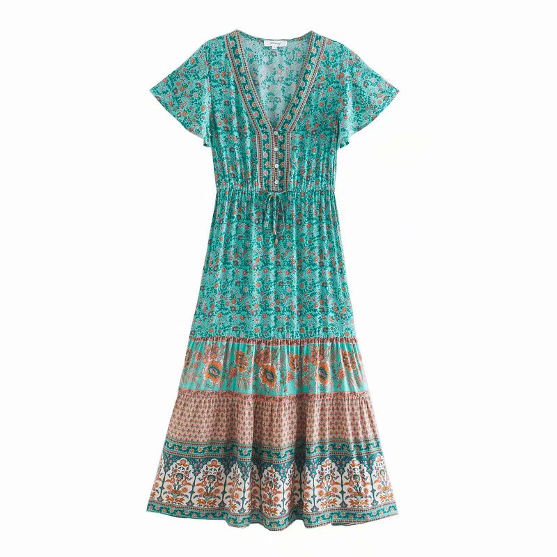 BerriesJam - Countryside Bohemian Casual Maxi Dress