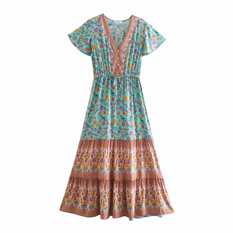 BerriesJam - Countryside Bohemian Casual Maxi Dress