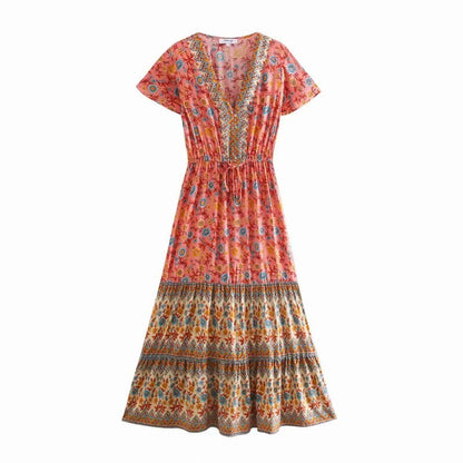 BerriesJam - Countryside Bohemian Casual Maxi Dress