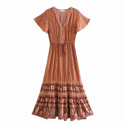 BerriesJam - Countryside Bohemian Casual Maxi Dress